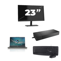 Fujitsu Lifebook U7411 - Intel Core i5-11e Generatie - 14 inch - 16GB RAM - 256GB SSD - Windows 11 Home + 1x 23 inch Monitor - thumbnail