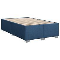 vidaXL Boxspring met matras stof blauw 120x190 cm, boxspring, ledikant, bedframe, bed, boxspring bed, bedbodem, seniorenbed, senioren bed - thumbnail