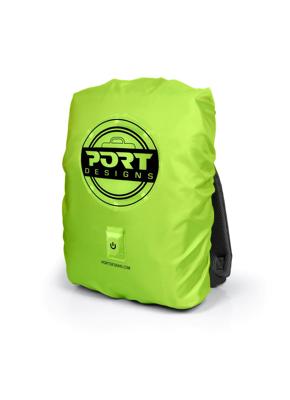 Regenhoes - PORT DESIGNS - Universeel met oplaadbare LED voor rugzakken tot 25 liter - 14/15,6 inch