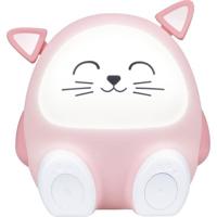 Lichtluidspreker & nachtlampje - BIGBEN - Kat - Bluetooth 5.0, 15W, Verstelbaar nachtlampje, Timer, USB-C batterij - thumbnail