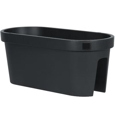 Balkonbak ovaal set 60 cm E&K - antraciet