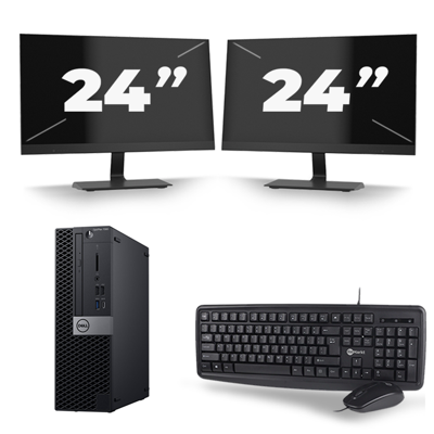 Dell Optiplex 7060 SFF - Intel Core i7-8e Generatie - 16GB RAM - 256GB SSD - Windows 11 + 2x 24 inch Monitor Dell Optiplex 7060 SFF - Intel Core i7-8e Generatie - 16GB RAM - 256GB SSD - Windows 11 + 2x 24 inch Monitor