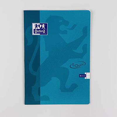 Oxford 400107506 Touch notitieboek 10 stuks 4 kleuren A4 geruit 10 mm 144 pagina's 90 g flexibele kartonnen deksel