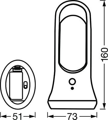 LEDVANCE NIGHTLUX LANTERN 4058075570184 LED-nachtlamp LED Koudwit Wit LEDVANCE NIGHTLUX LANTERN 4058075570184 LED-nachtlamp LED Koudwit Wit