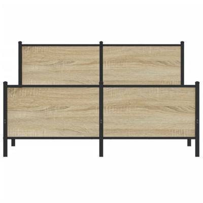 Bedframe zonder matras metaal sonoma eikenkleurig 137x190 cm Bedframe zonder matras metaal sonoma eikenkleurig 137x190 cm