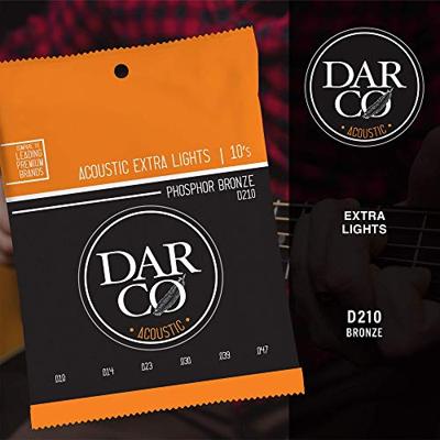 Darco Acoustic D210 Extra Lights 92/8 Phosphor Bronze 10-47 snarenset voor westerngitaar - thumbnail