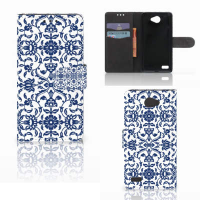 LG Bello 2 Hoesje Flower Blue LG Bello 2 Hoesje Flower Blue