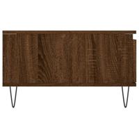 Salontafel 90x60x35 cm bewerkt hout bruineikenkleurig - thumbnail