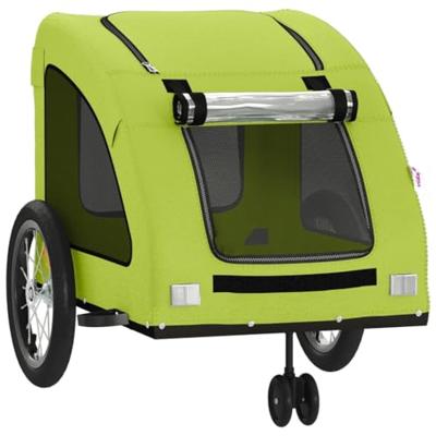 Hondenfietstrailer oxford stof en ijzer groen - thumbnail