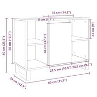 Badkamerkast 80x33x60 cm bewerkt hout sonoma eikenkleurig - thumbnail