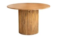 Ronde eettafel TRES CHIC 120cm bruin mangohout massief hout met opbergruimte - 45994 - thumbnail