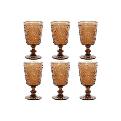 Set van bekers Home ESPRIT Kristal 8,5 x 8,5 x 16,3 cm (6 Stuks)