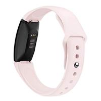 Fitbit Inspire 1 / HR / Ace 2 siliconen bandje - Maat: Large - Zand roze - thumbnail