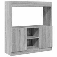 Hoge kast 92x33x100 cm bewerkt hout grijs sonoma eikenkleurig - thumbnail