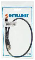 Intellinet 735209 RJ45 Netwerkkabel, patchkabel CAT 6 S/FTP 0.50 m Zwart Vergulde steekcontacten 1 stuk(s) - thumbnail