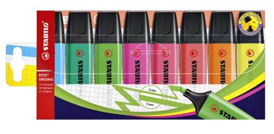 Markeerstift stabilo boss 70/8 8st asorti | 5 stuks