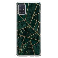 Samsung Galaxy A71 siliconen hoesje - Abstract groen - thumbnail