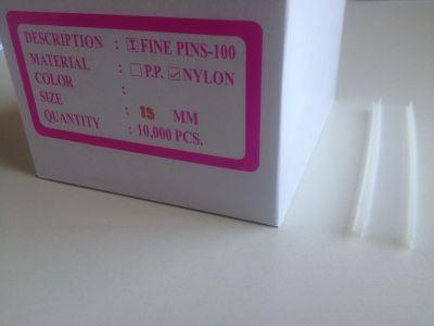 Textielpins 15mm I-pin fijn 100/clip Nyl