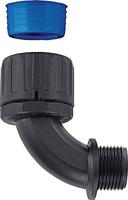 HellermannTyton 166-22820 HGL16-90-PG9-PA66/TPE-BK Slangbevestiging Zwart PG9 90° 1 stuk(s) - thumbnail