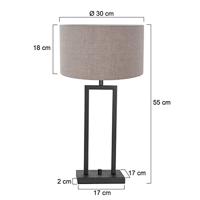 Steinhauer Landelijke schemerlampStanger met taupe kap - 8210ZW - thumbnail