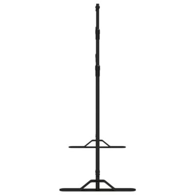 Achtergrondstandaards 2 st 305x243 cm staal zwart