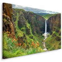 Schilderij - Prachtige waterval in de natuur, premium print - thumbnail