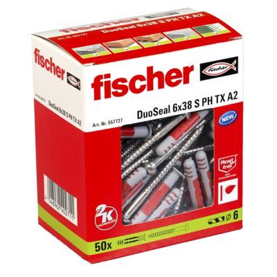 Fischer 557727 DuoSeal Plug 38 mm 6 mm 50 stuk(s)