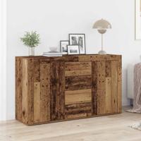 Dressoir met lade Oudhout 120 x 36 x 69 cm Bewerkt hout - thumbnail