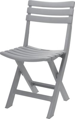 Pro Garden Klapstoel komodo kunststof lichtgrijs