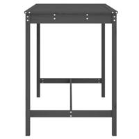 Tuintafel 121x82,5x110 cm massief grenenhout grijs - thumbnail