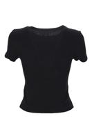 Guess Rib Logo T-Shirt Dames Zwart - Maat S - Kleur: Zwart | Soccerfanshop - thumbnail