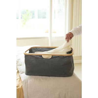 Brabantia wasmand opvouwbaar 40 liter pepper black