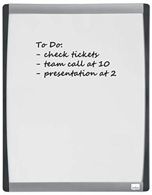 Nobo Mini whiteboard, magnetisch, met gebogen frame, zwart, 33,5 x 28 cm - thumbnail