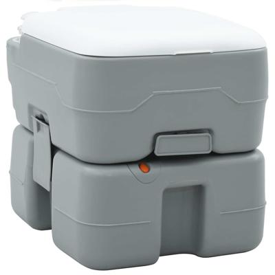 VidaXL Camping toilet grijs en wit 41,5 x 36,5 x 37,5 cm polyetheen