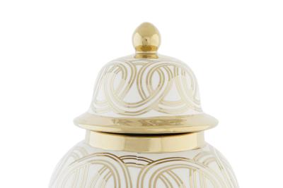 Tibor DKD Home Decor Porselein Gouden Wit Orientaals (22 x 22 x 42 cm)