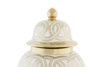 Tibor DKD Home Decor Porselein Gouden Wit Orientaals (22 x 22 x 42 cm) - thumbnail