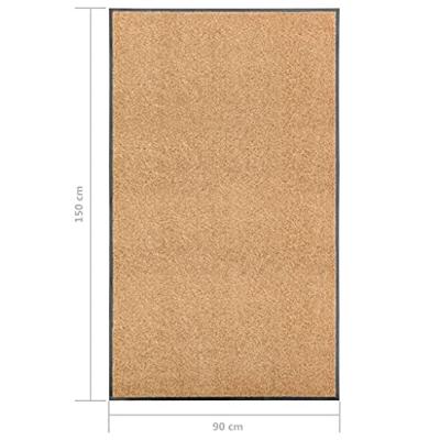 Deurmat wasbaar 90x150 cm crme
