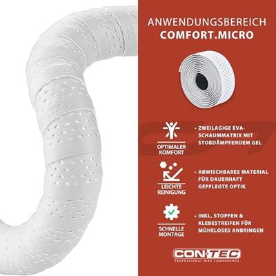 CONTEC stuurlint "comfort.micro" ct bar tape comfort.micro 200mm white