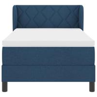 Boxspringbed met matras met matras Blauw 90 x 190 cm Stof - thumbnail