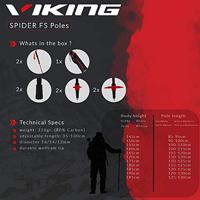 Kije Viking Spider FS Zwart/rood 130 cm - thumbnail