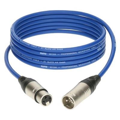 Klotz M1 K BL microfoonkabel 3p XLR F/M blauw 7.5 meter