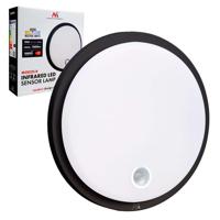 LED-lamp met bewegingssensor Maclean, PIR-sensor, kleur zwart, 10 W, IP65, 1000 lm, neutrale kleur, MCE525 B - thumbnail