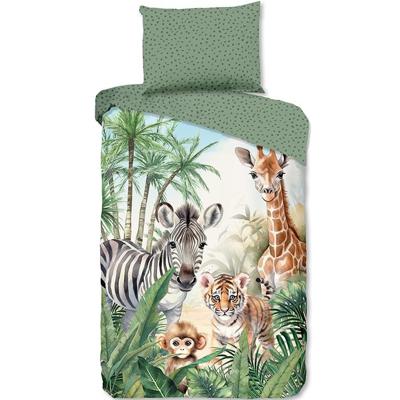 Good Morning Kinderdekbedovertrek "jungle dieren" - Multi - (140x200/220 cm) - Katoen