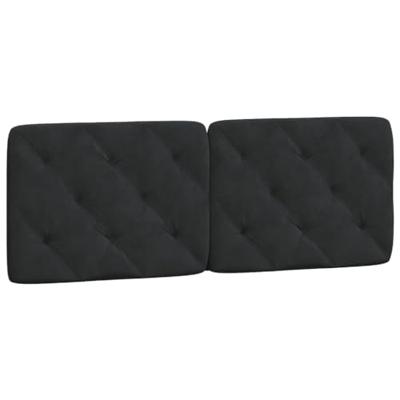 Hoofdbordkussen 140 cm fluweel zwart Hoofdbordkussen 140 cm fluweel zwart
