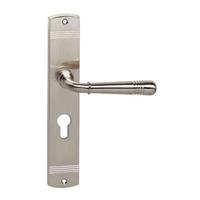 Intersteel Deurklink Helena op schild profielcilindergat 55mm nikkel mat - thumbnail