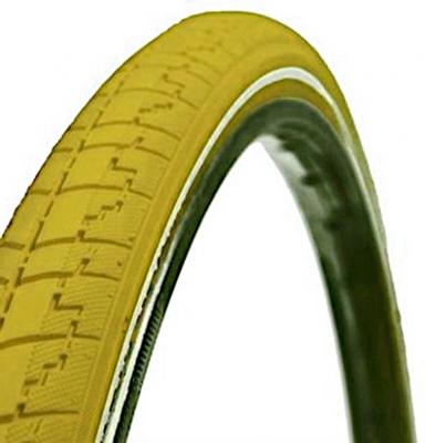 DUTCH PERFECT Buitenband 28 x 1.40" / 40-622mm anti-lek - geel met reflectie