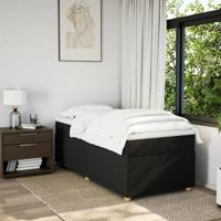 Boxspring met matras stof zwart 90x190 cm - thumbnail
