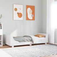 Bedframe zonder matras massief grenenhout wit 140x200 cm - thumbnail