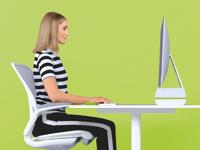 Leitz Ergo WOW verstelbare monitorstandaard, wit-groen - thumbnail