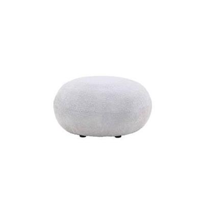Nohr Poef 'Kellisha' Teddy, kleur Lichtgrijs